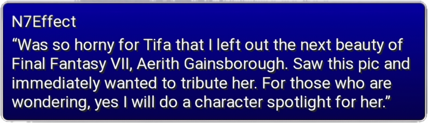 Aerith Gainsborough SoP/Cum Tribute (Final Fantasy VII) #zvgwpEtz